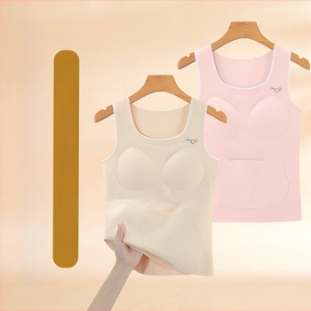 Vestă termică pentru fete, fără cusături, protecție pentru burtă; 91% poliester, 4,5% elastan, 2,5% viscose, 1% lână, 1% mătase de dud; pentru copii și adolescenți 8+ ani (peste 140 cm)