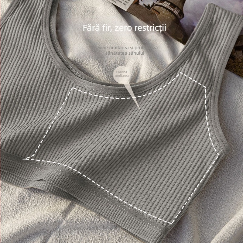 Bustier din bumbac pentru fete, cupă 3/4, cupă subțire modelată, material plăcut pielii