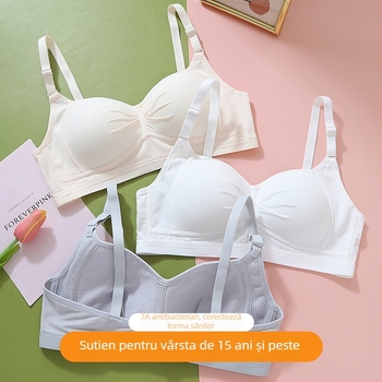 Sutien pentru femei adulte, cu cupă completă, cupe din burete modelate; material principal nylon, căptușeală din bumbac; închidere la spate cu trei rânduri de cârlige; bretele fixe, duble.