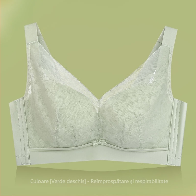 Sutien Ju Yaqi din dantelă fără cusături, Cupă ultra-subțire, acoperire completă, respirabil, închidere spate cu patru carlige