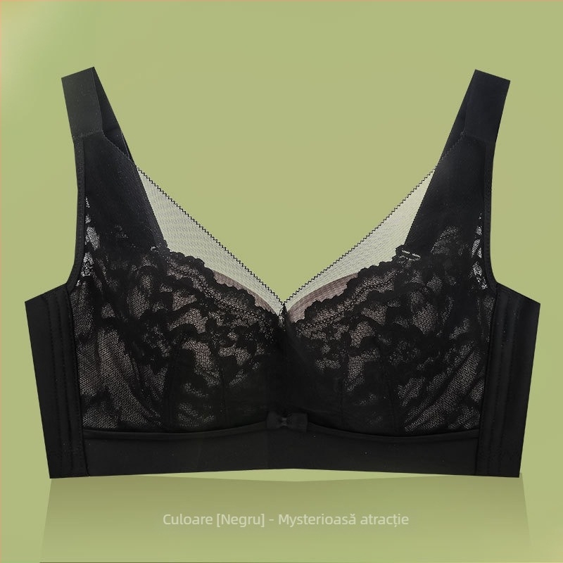 Sutien Ju Yaqi din dantelă fără cusături, Cupă ultra-subțire, acoperire completă, respirabil, închidere spate cu patru carlige