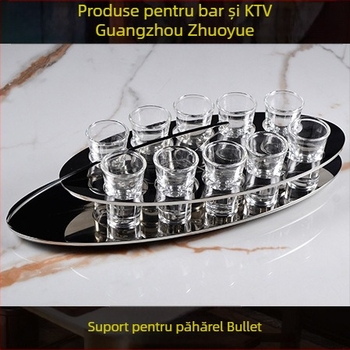 Set din oțel inoxidabil pentru servire la hotel – finisaj lustruit, stil chinezesc; accesorii bar/noapte club: farfurie pentru fructe, scrumieră, găleată pentru gheață
