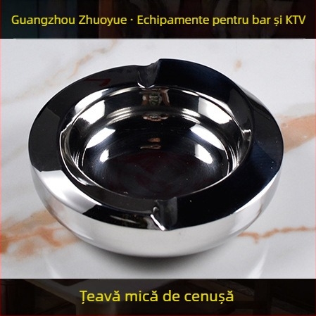 Set din oțel inoxidabil pentru servire la hotel – finisaj lustruit, stil chinezesc; accesorii bar/noapte club: farfurie pentru fructe, scrumieră, găleată pentru gheață