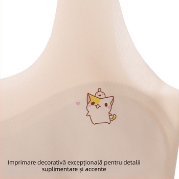 Bustier din nailon pentru fete, 12–15 ani, cupe pline, fără cupă modelată, căptușit cu bumbac, respirabil, bretele duble fixe