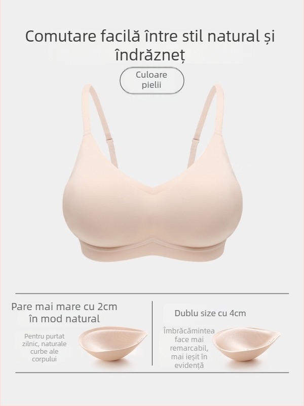 SL995 Sutien push-up fără cusături pentru sâni mici, Cupa 3/4, Material exterior: nailon, Căptușeală din spandex, Închidere la spate cu trei rânduri de cârlige