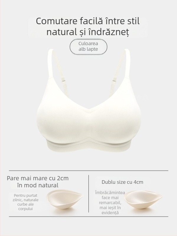 SL995 Sutien push-up fără cusături pentru sâni mici, Cupa 3/4, Material exterior: nailon, Căptușeală din spandex, Închidere la spate cu trei rânduri de cârlige