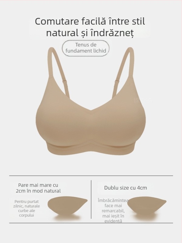 SL995 Sutien push-up fără cusături pentru sâni mici, Cupa 3/4, Material exterior: nailon, Căptușeală din spandex, Închidere la spate cu trei rânduri de cârlige