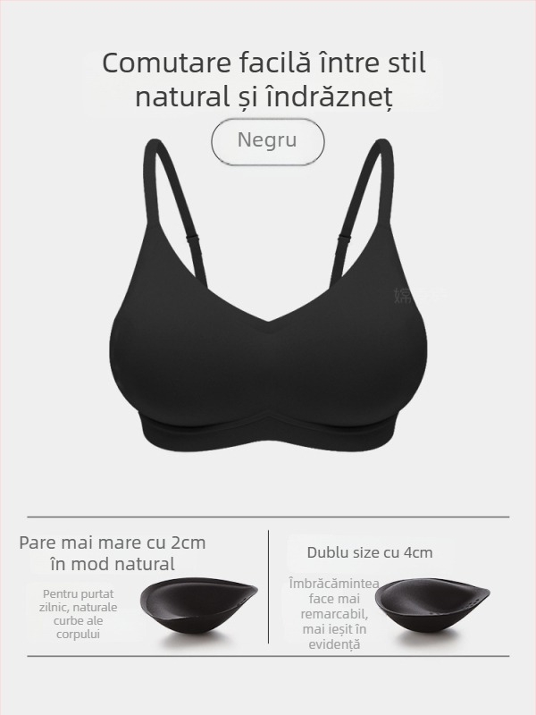 SL995 Sutien push-up fără cusături pentru sâni mici, Cupa 3/4, Material exterior: nailon, Căptușeală din spandex, Închidere la spate cu trei rânduri de cârlige