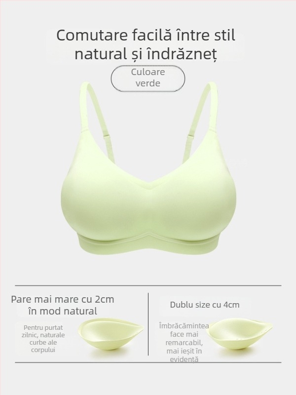 SL995 Sutien push-up fără cusături pentru sâni mici, Cupa 3/4, Material exterior: nailon, Căptușeală din spandex, Închidere la spate cu trei rânduri de cârlige