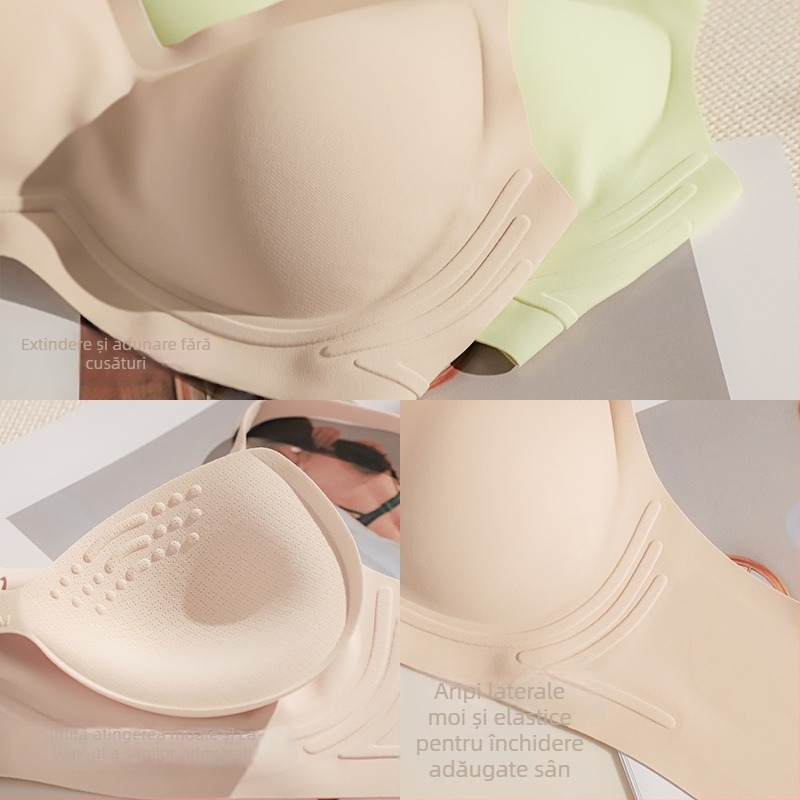 SL995 Sutien push-up fără cusături pentru sâni mici, Cupa 3/4, Material exterior: nailon, Căptușeală din spandex, Închidere la spate cu trei rânduri de cârlige