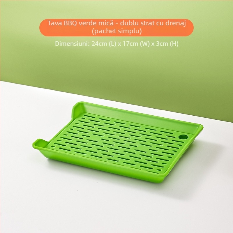 Tavă de drenaj BBQ – tavă din plastic PP, formă pătrată, stil nordic, potrivită pentru hoteluri și restaurante