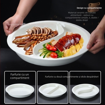 Vase ceramice de bufet pentru hoteluri, formă pătrată și circulară, material ceramic, marcă ZHILISHI, stil chinezesc