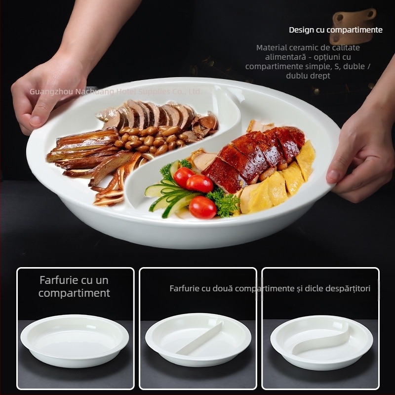 Vase ceramice de bufet pentru hoteluri, formă pătrată și circulară, material ceramic, marcă ZHILISHI, stil chinezesc