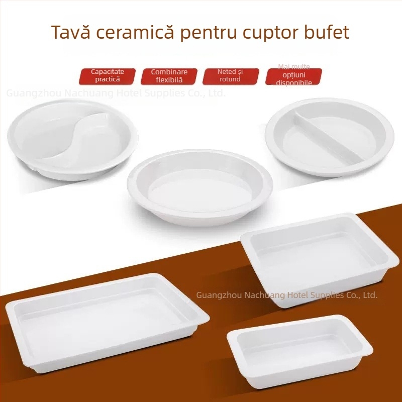 Vase ceramice de bufet pentru hoteluri, formă pătrată și circulară, material ceramic, marcă ZHILISHI, stil chinezesc