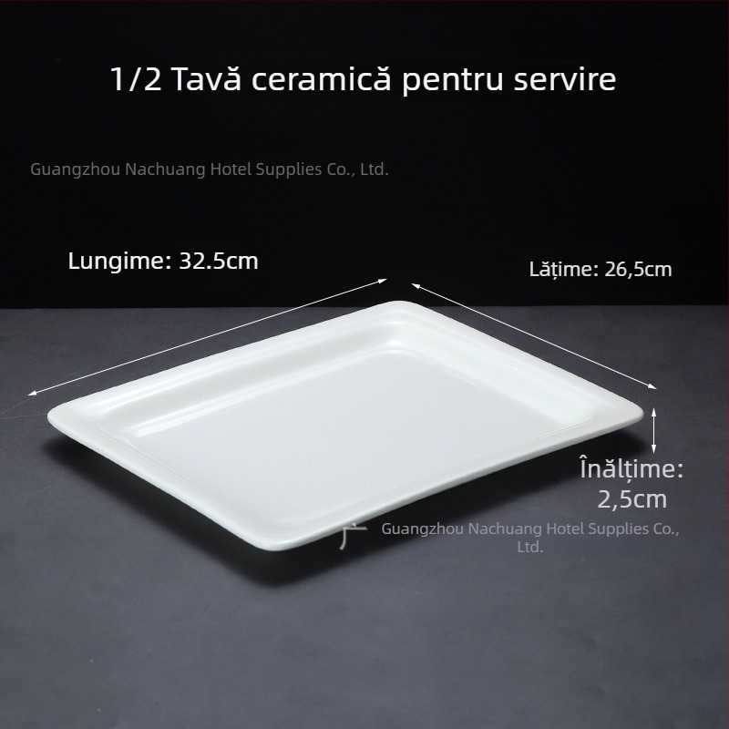 Vase ceramice de bufet pentru hoteluri, formă pătrată și circulară, material ceramic, marcă ZHILISHI, stil chinezesc