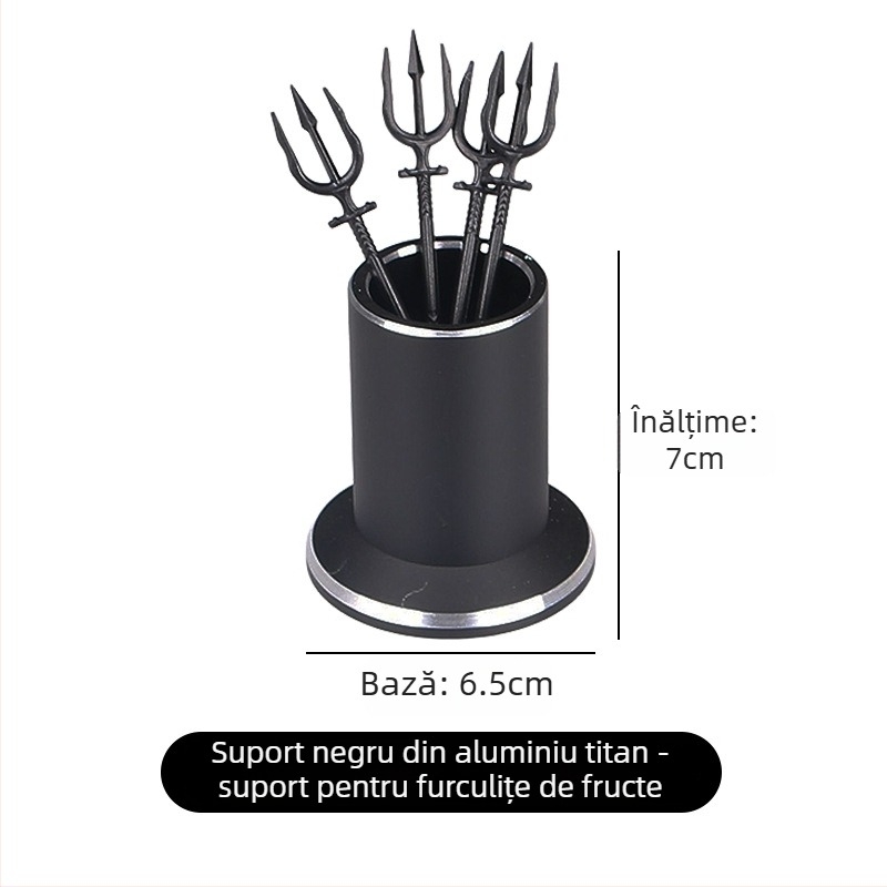 Suport pentru scobitori - Space Aluminum, anti-cadere, stil lux, pentru bar și uz casnic