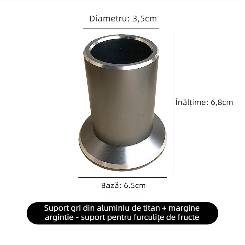 Suport pentru scobitori - Space Aluminum, anti-cadere, stil lux, pentru bar și uz casnic