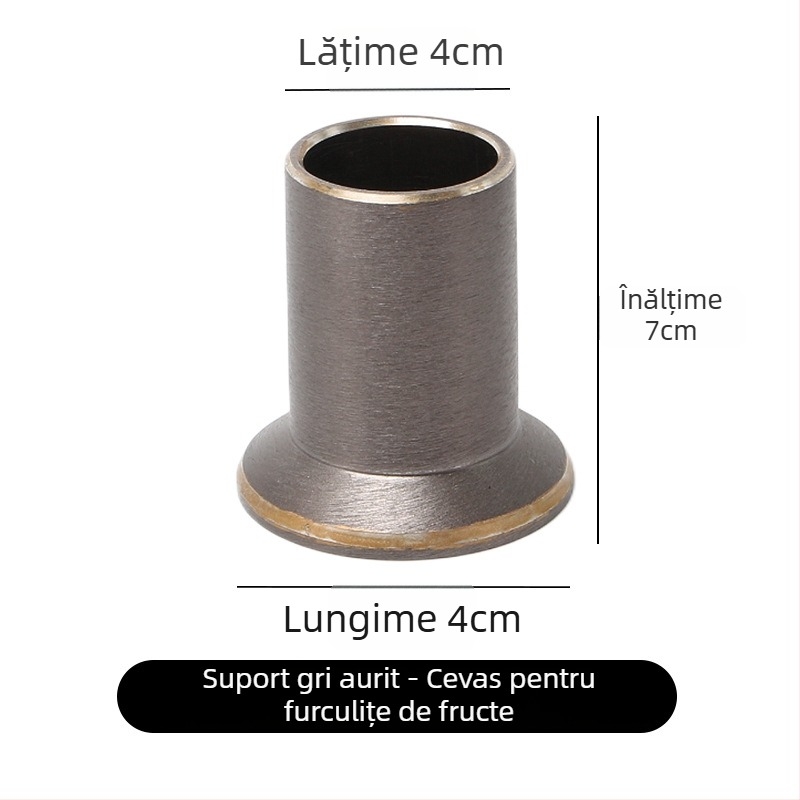 Suport pentru scobitori - Space Aluminum, anti-cadere, stil lux, pentru bar și uz casnic