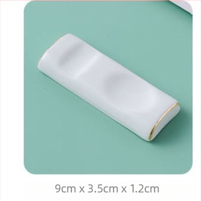 Suport ceramic pentru bețișoare și linguri pentru mesele de hotel — porțelan cu os, suprafață glazurată, stil lux ușor, personalizabil cu logo