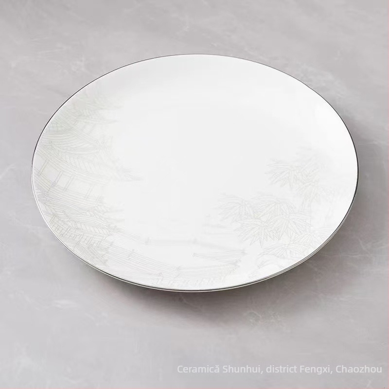 Set de veselă pentru hotel, ceramică, stil nou chinezesc, porțelan cu peste 45% conținut de os, imprimare logo disponibil