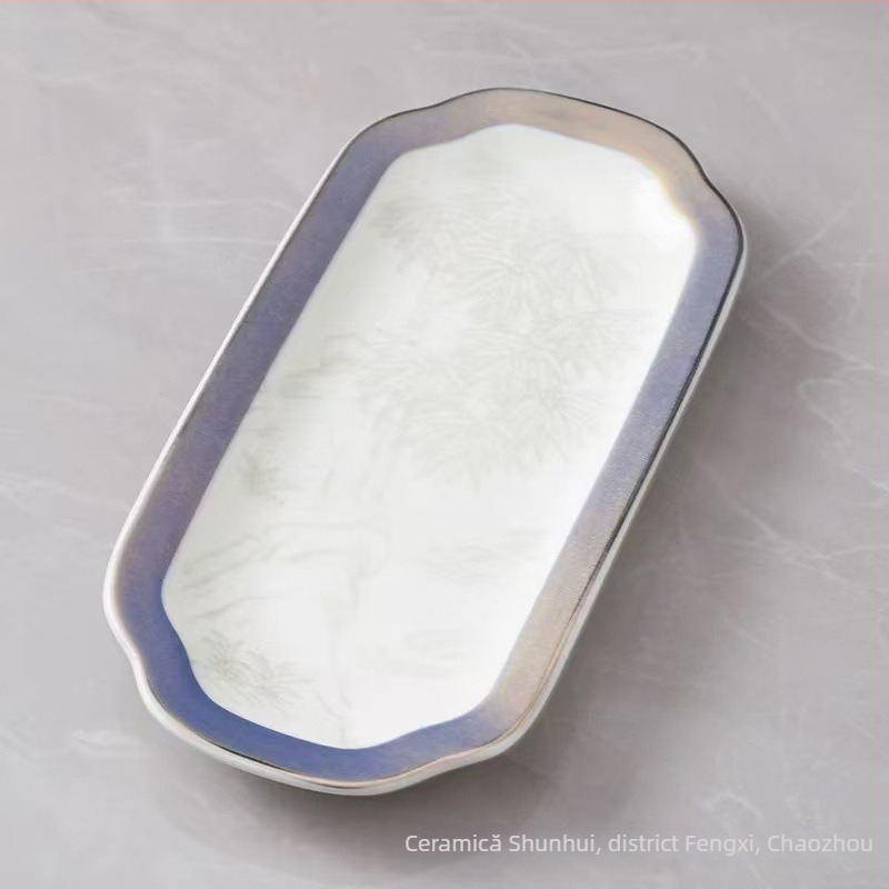 Set de veselă pentru hotel, ceramică, stil nou chinezesc, porțelan cu peste 45% conținut de os, imprimare logo disponibil