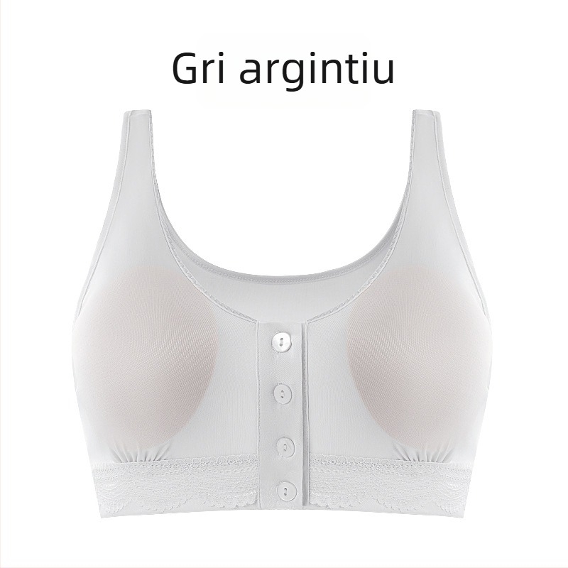 Sutien de alăptare din Mulberry mătase, închidere frontală, cupe subțiri, căptușeală din mătase