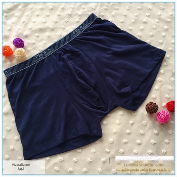 Boxeri pentru bărbați cu buză în formă de U, 100% bumbac, respirabili, 2 buc.