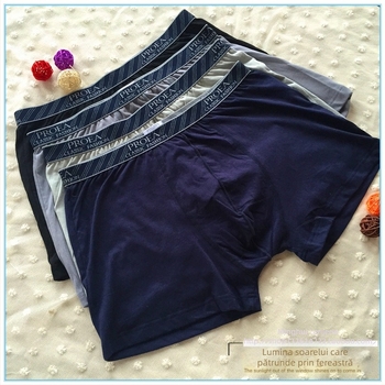 Boxeri pentru bărbați cu buză în formă de U, 100% bumbac, respirabili, 2 buc.