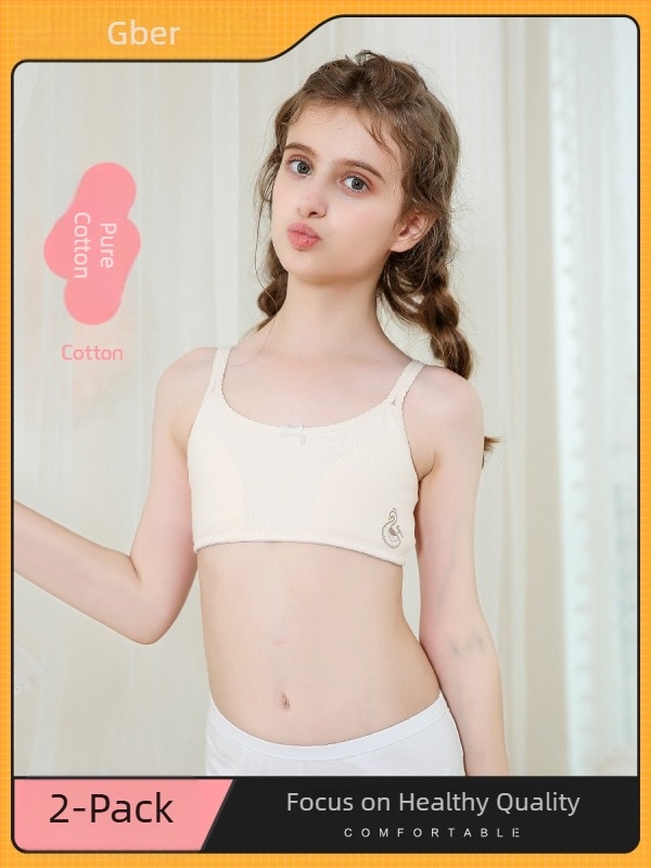 Sutien fără cusături pentru fete, din bumbac, pentru faza de dezvoltare, clasă de siguranță A, 95% bumbac