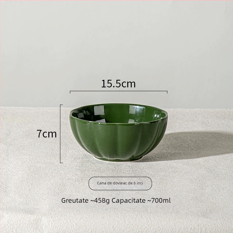 Set de veselă din porțelan, model floral — Seria Rainforest, formă rotundă, stil modern minimalist