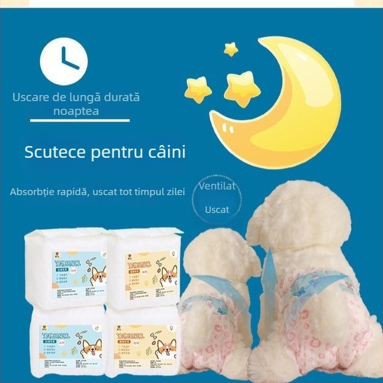 Scutece pentru câini – material nețesut, pantaloni pentru perioadă, casual, unisex