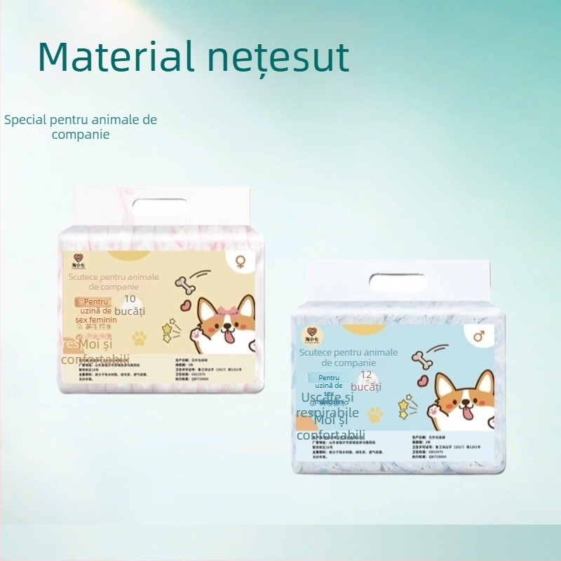 Scutece pentru câini – material nețesut, pantaloni pentru perioadă, casual, unisex