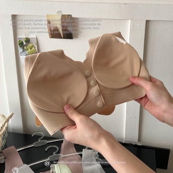 Sutien de alăptare fără cusături, închidere frontală, cupe preformate, anti-plecare