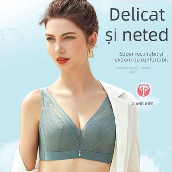 Sutien fără fir, push-up, cupe subțiri 3/4, bretele detașabile, din nylon