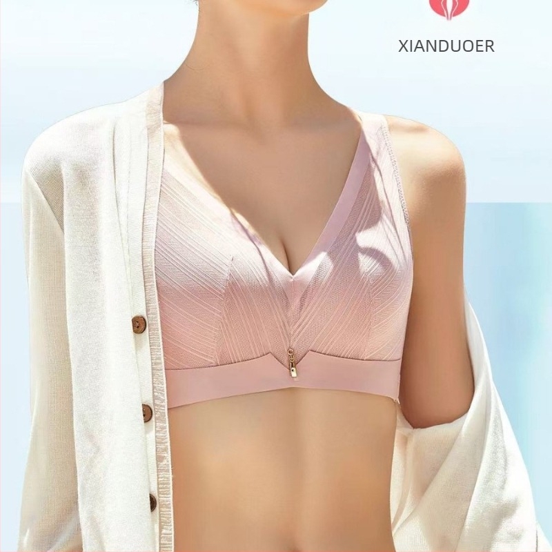 Sutien fără fir, push-up, cupe subțiri 3/4, bretele detașabile, din nylon