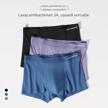 Boxeri bărbați din modal, cu zonă antibacteriană la crac, respirabili, talie medie, tricotate