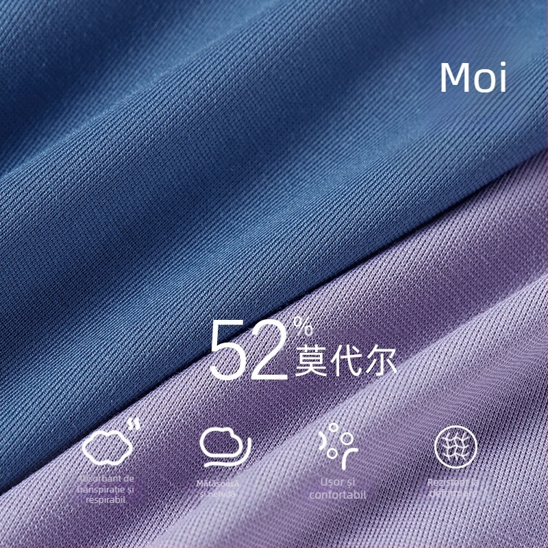 Boxeri bărbați din modal, cu zonă antibacteriană la crac, respirabili, talie medie, tricotate