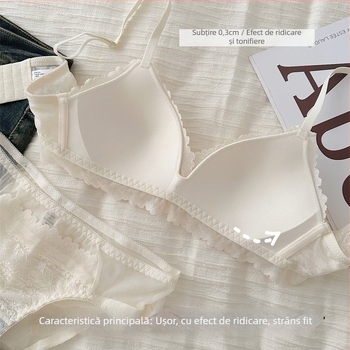 Set de sutiene, cupă 3/4, cupe subțiri, fără sârmă, dantelă respirabilă, push-up