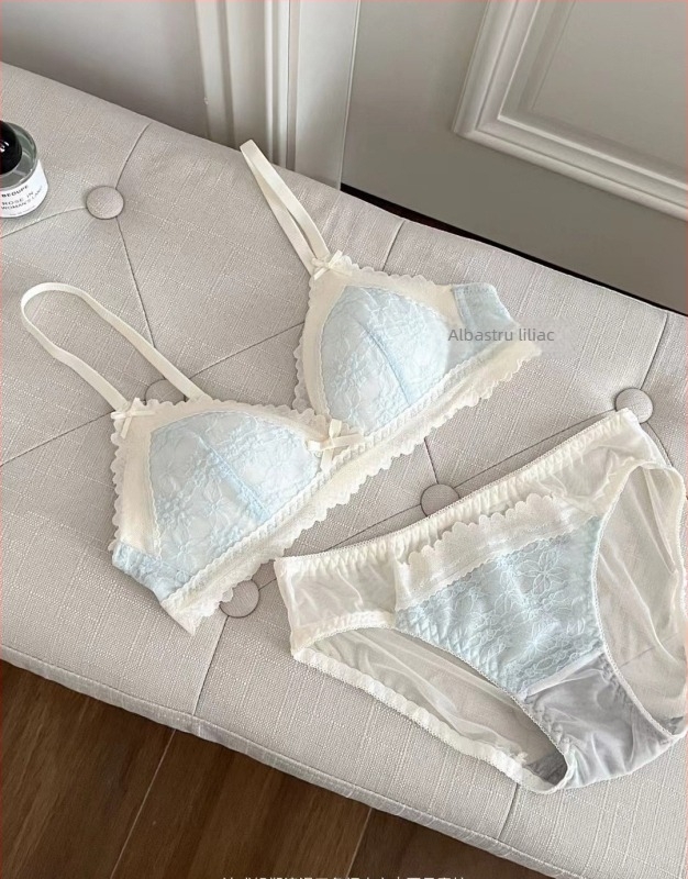 Set de sutiene, cupă 3/4, cupe subțiri, fără sârmă, dantelă respirabilă, push-up