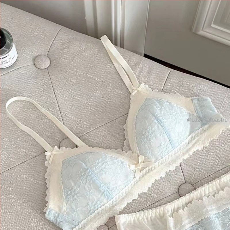 Set de sutiene, cupă 3/4, cupe subțiri, fără sârmă, dantelă respirabilă, push-up