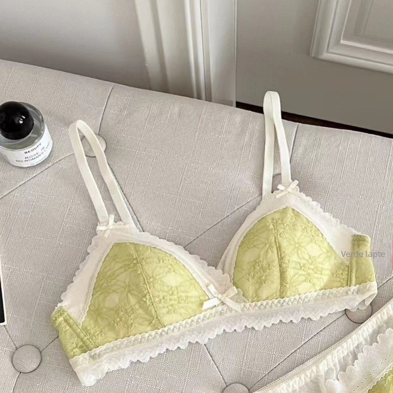 Set de sutiene, cupă 3/4, cupe subțiri, fără sârmă, dantelă respirabilă, push-up