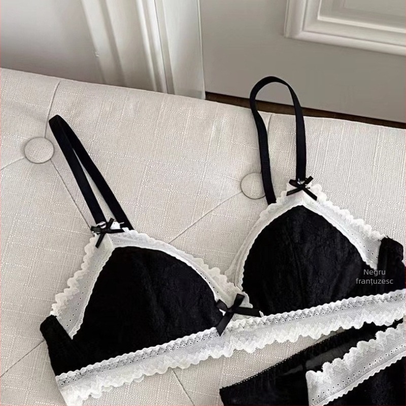 Set de sutiene, cupă 3/4, cupe subțiri, fără sârmă, dantelă respirabilă, push-up