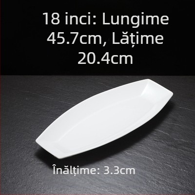 Farfurie de pește, ovală, îngroșată, Material: floare de mătase, Brand Quanfu, Stil japonez