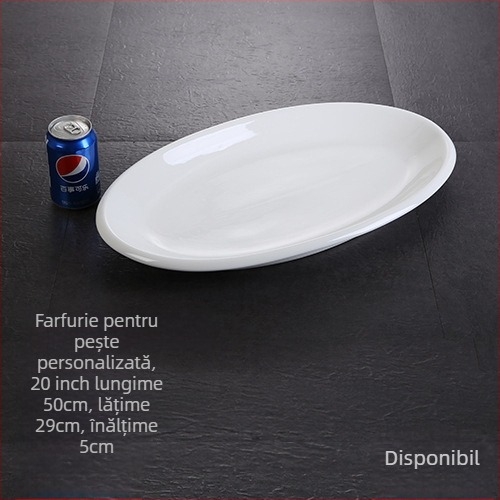 Farfurie de pește, ovală, îngroșată, Material: floare de mătase, Brand Quanfu, Stil japonez