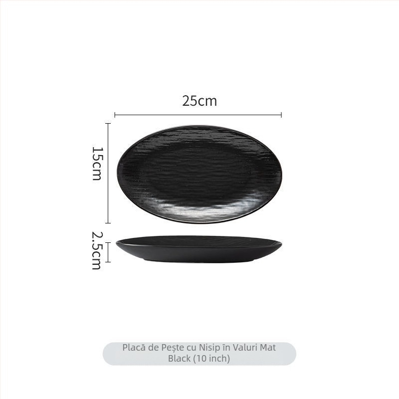 Platou ceramic pentru pește, farfurie pentru pește la abur, de înaltă clasă, fabricat în serie, fără personalizare.