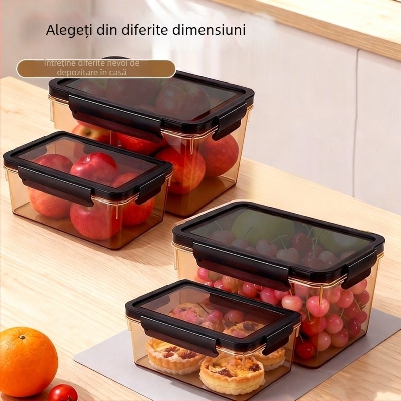 Cutie de păstrare a prospețimii (formă pătrată, 800-1000 ml, PP alimentar, capac etanș, menține cald)