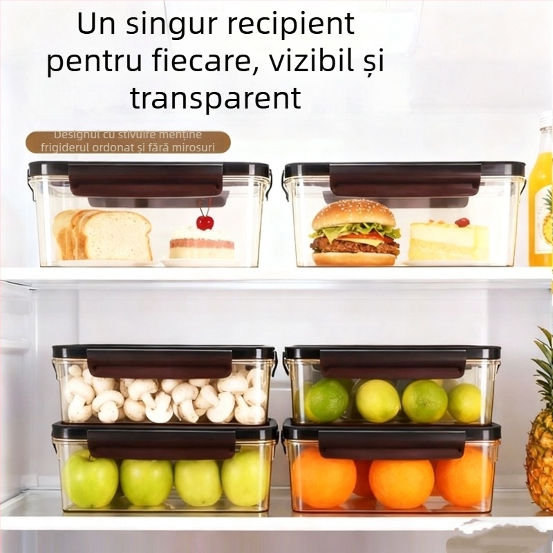 Cutie de păstrare a prospețimii (formă pătrată, 800-1000 ml, PP alimentar, capac etanș, menține cald)