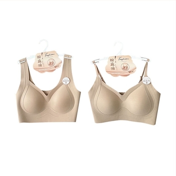 Sutien cu bretele fixe, cupa 3/4, cupa turnată subțire, design fără cusături, susținere superioară