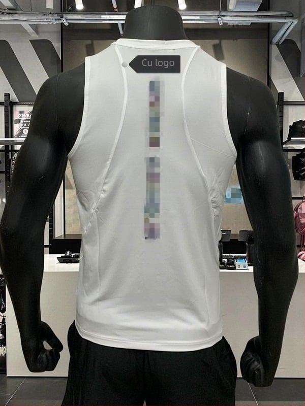 Vesta de fitness pentru bărbați, vară, fără mâneci, respirabilă, uscare rapidă, material nylon 75%, croială lejeră