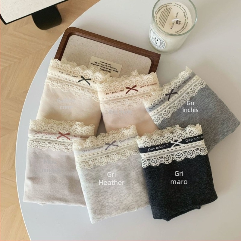 Boxer pentru femei din bumbac, țesătură Jacquard, antibacterian, uscare rapidă, talie medie